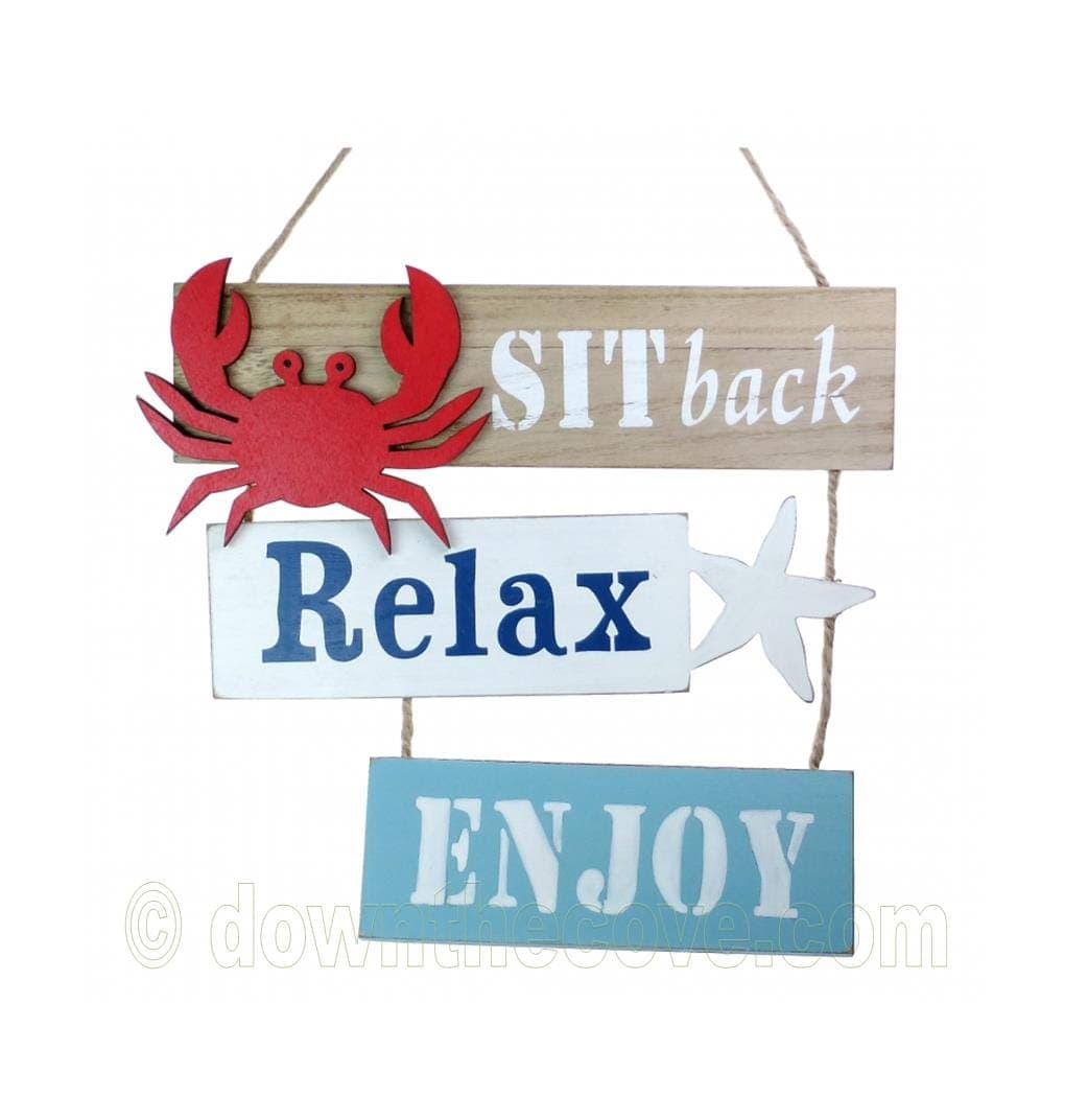 'Relax' Hanging Sign