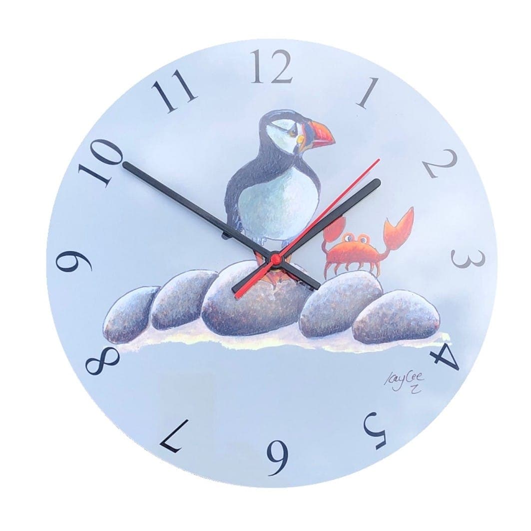 Large Puffin & Crab Clock