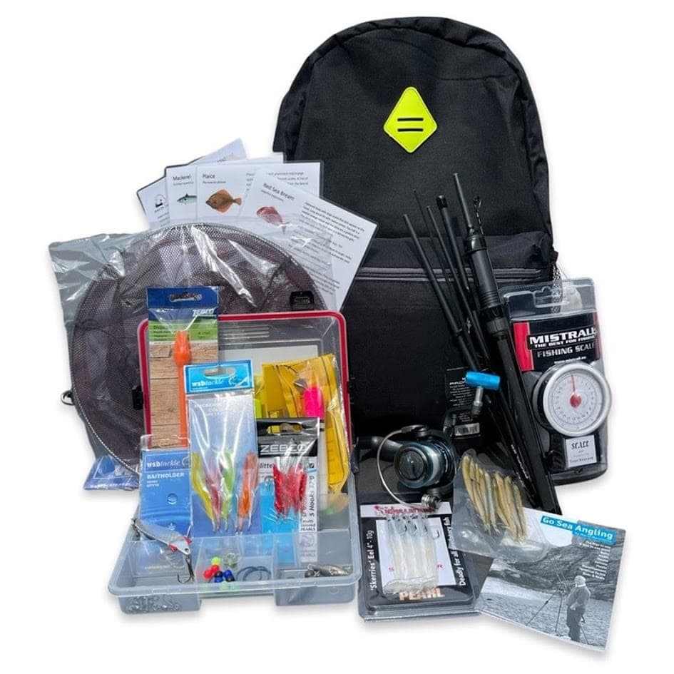 6pc Carbon Plus Travel Sea Fishing Starter Kit – 6ft Carbon Rod, Reel, Tackle & Backpack product image 1