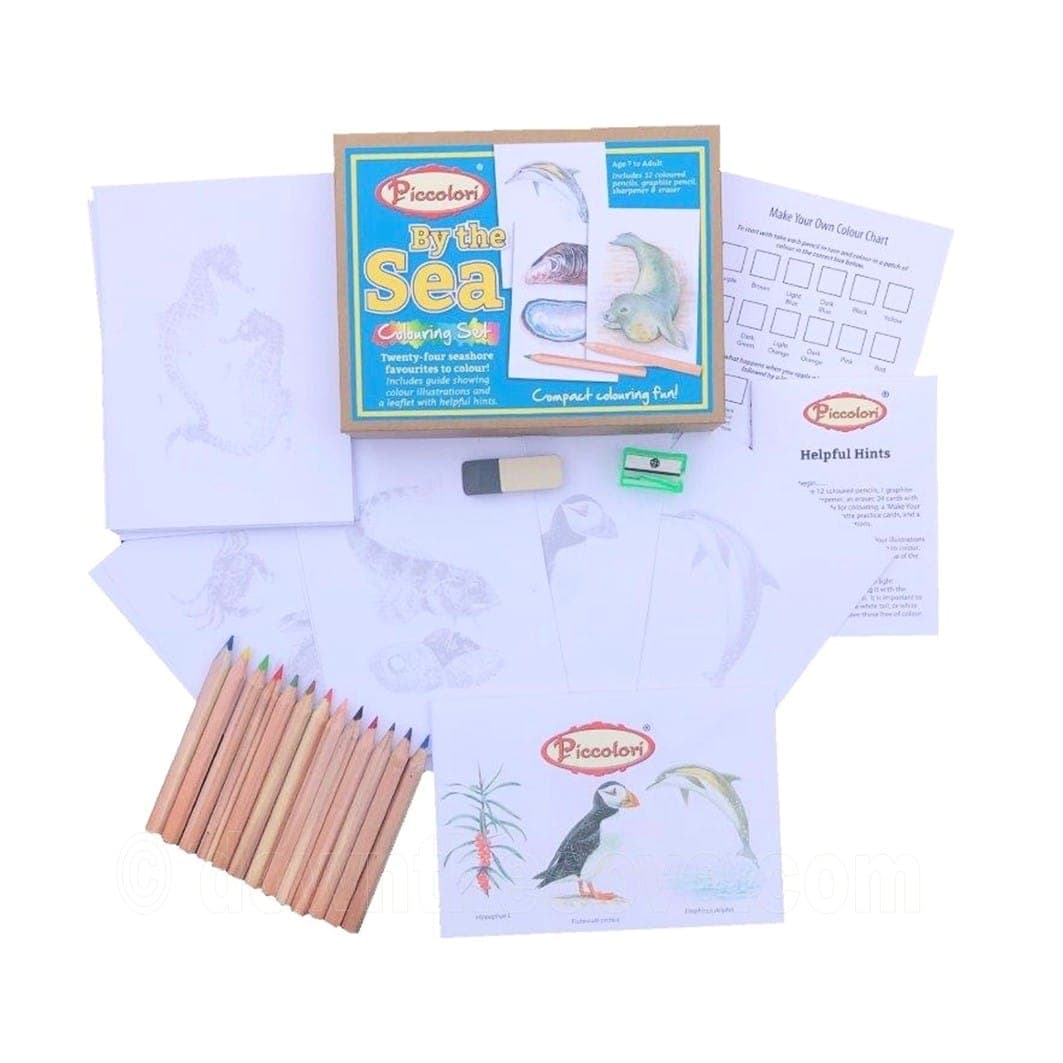 Heritage Piccolori 'By the Sea' Colouring Set