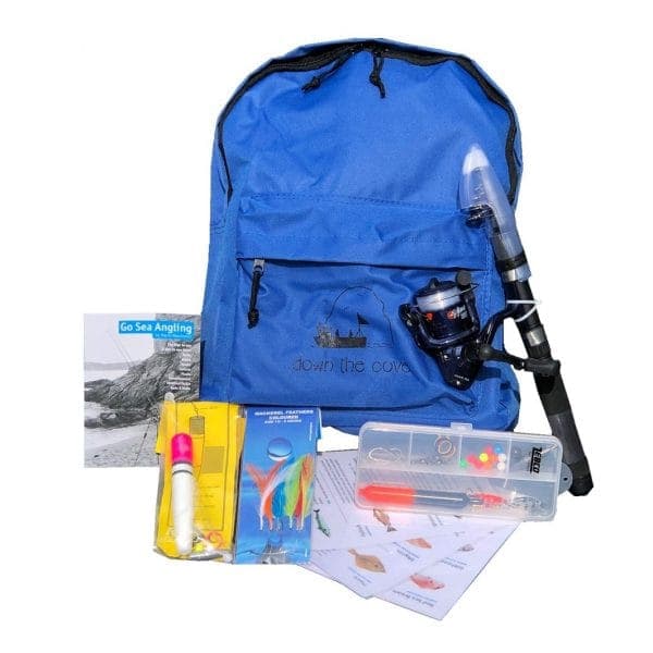 Telescopic Sea Fishing Starter Kit with 5ft Rod, Reel, Backpack & Tackle