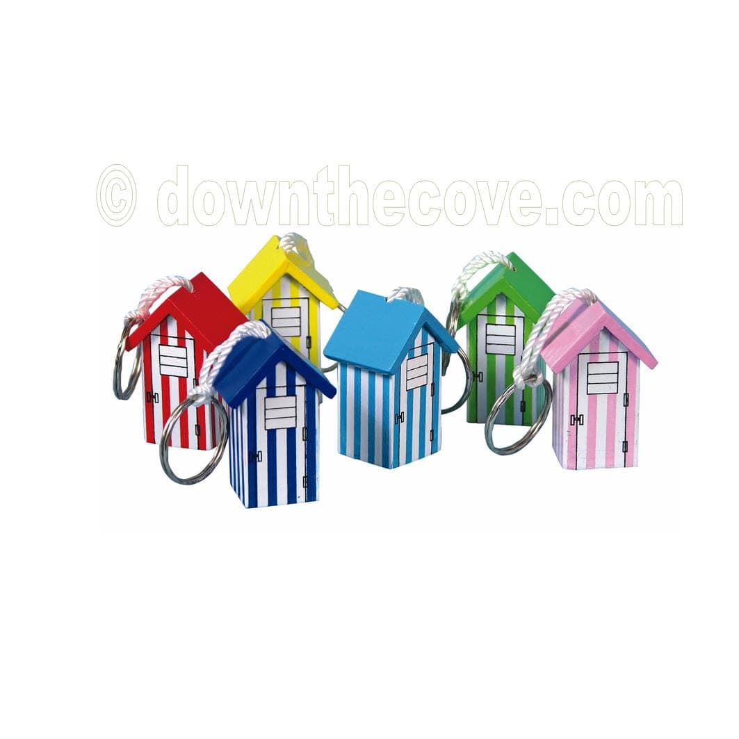 Beach Hut Keyring