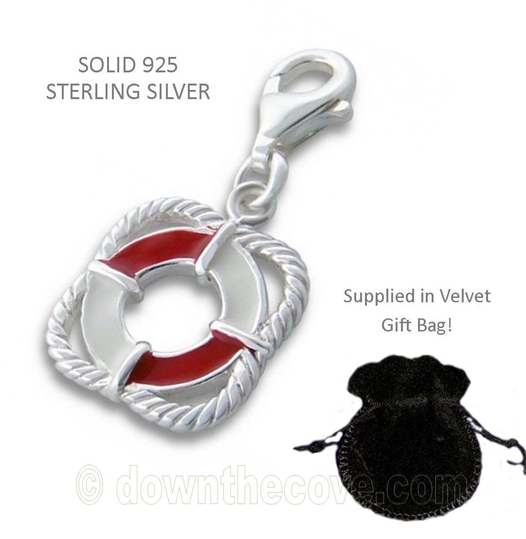Silver Life Buoy Charm