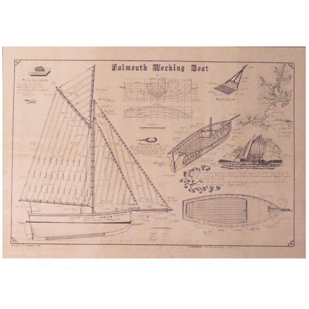 Planaship Maritime Print - Falmouth Working Boat