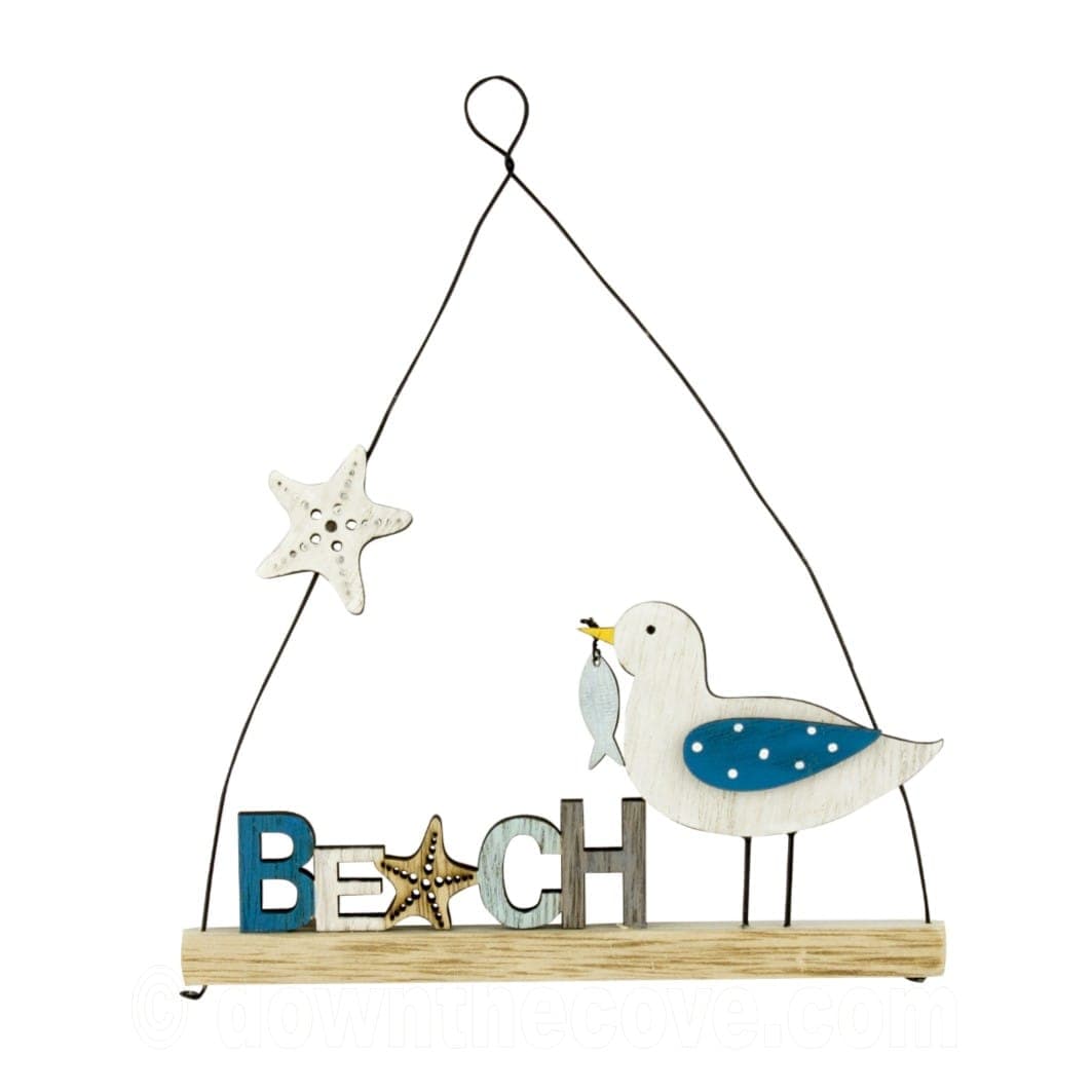 Beach Sign with Seagull