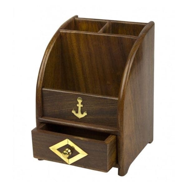 Naval Style Wooden Desk Tidy