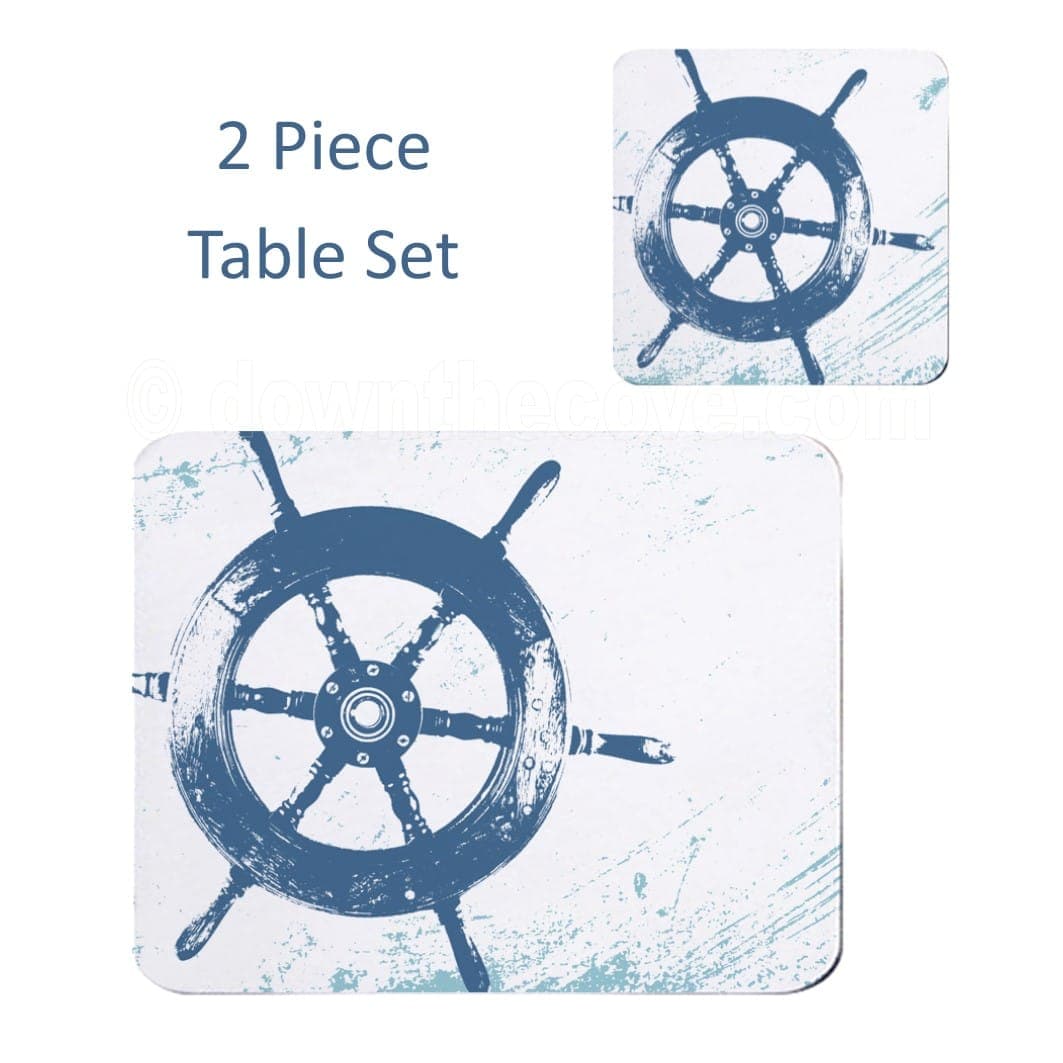 Ships Wheel Placemat & Coaster Set