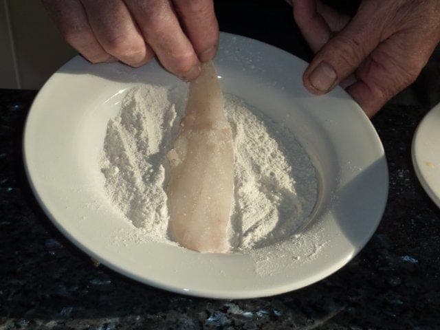 Whiting Fillets Shallow Fried in Breadcrumbs